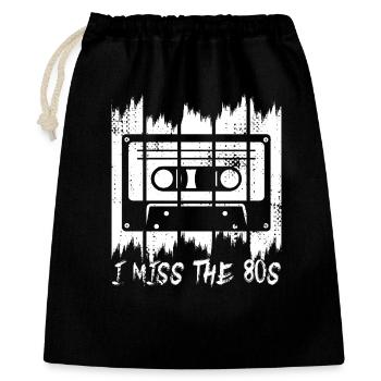 Les années 80 me manquent - Sac cadeau 40 x 50 cm - noir - Devant