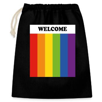 LGBT welcome - safe space - gay ally - Gift Bag 40 x 50 cm - black - Front