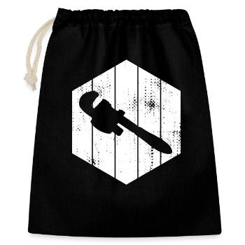 Pipe Wrench Sketch - Gift Bag 40 x 50 cm - black - Front