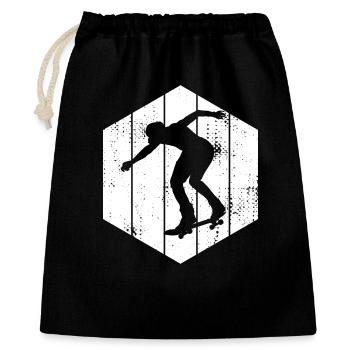 Skateboarder Sketch - Gift Bag 40 x 50 cm - black - Front