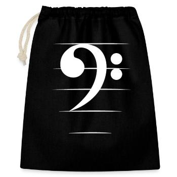 clé de basse basse guitare bassiste musicien icône - Sac cadeau 40 x 50 cm - noir - Devant