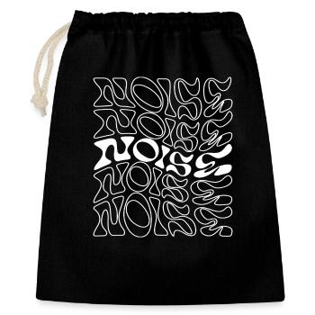 Noise music Abstract Fluid Line Pattern - Gift Bag 40 x 50 cm - black - Front