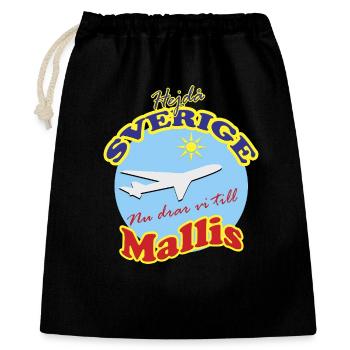 Voyage en avion au centre commercial en plein soleil - Sac cadeau 40 x 50 cm - noir - Devant