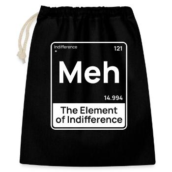 Meh The Element of Indifference Minimalist Humor  - Gift Bag 40 x 50 cm - black - Front