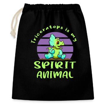 Triceratops - Gift Bag 40 x 50 cm - black - Front