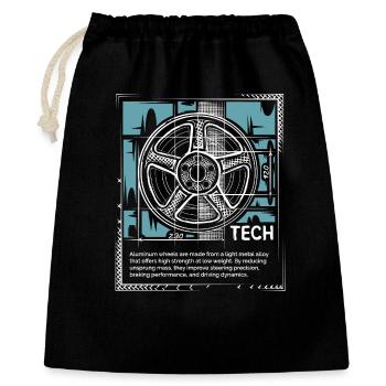 Schéma directeur des jantes – Roue d’esquisse technologique - Sac cadeau 40 x 50 cm - noir - Devant