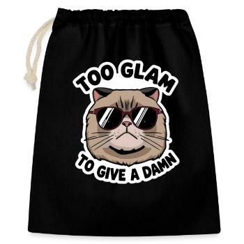 Chat Cool Trop Glam Pour S’En Soucier - Sac cadeau 40 x 50 cm - noir - Devant