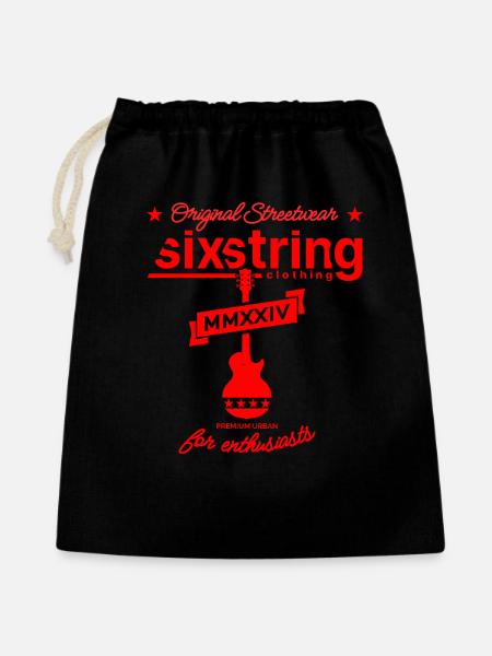 Sixstring Streetwear - Geschenkbeutel aus Baumwolle (40 x 50 cm) - Schwarz