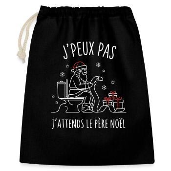 Joyeux Noël 2025 Humour Père Noël Original - Gift Bag 40 x 50 cm - black - Front