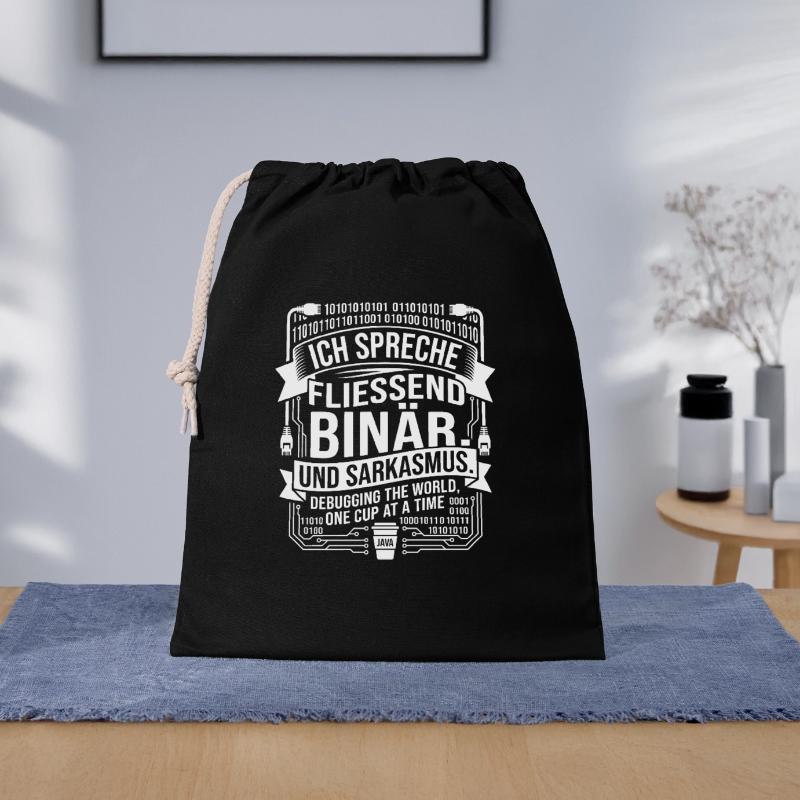 Coding Binary Coffee Sarcasm Gift Bag 40 x 50 cm