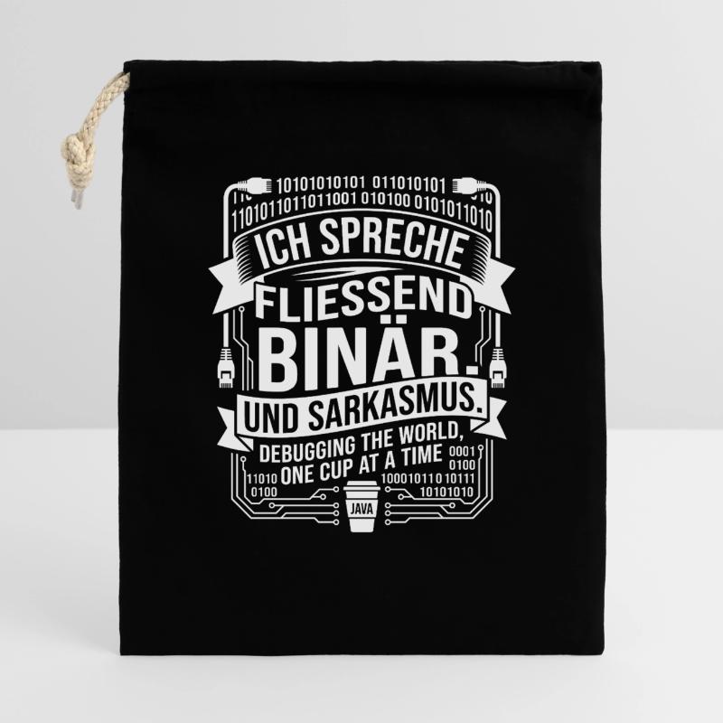 Coding Binary Coffee Sarcasm Gift Bag 40 x 50 cm