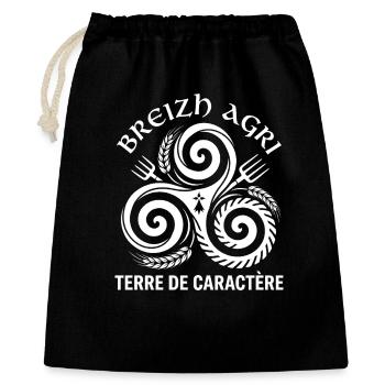 Brittany Breton Peasant Agriculture - Gift Bag 40 x 50 cm - black - Front