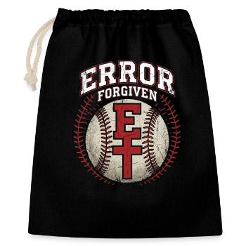 Erreur pardonnée Baseball chrétien Foi Jésus - Sac cadeau 40 x 50 cm - noir - Devant