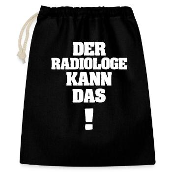 Der Radiologe Kann Das - Geschenkbeutel aus Baumwolle (40 x 50 cm) - Schwarz - Vorne