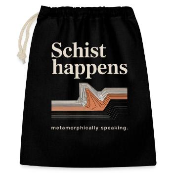 Schiefer geschieht Metamorphe Welle - Geschenkbeutel aus Baumwolle (40 x 50 cm) - Schwarz - Vorne