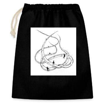 Multi-layered looping paths - Gift Bag 40 x 50 cm - black - Front
