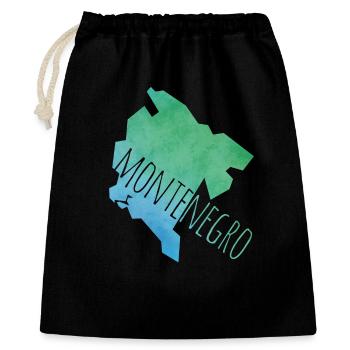 montenegro - Geschenkbeutel aus Baumwolle (40 x 50 cm) - Schwarz - Vorne