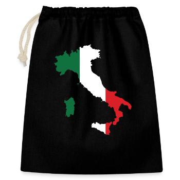 Italy Flag Map - Gift Bag 40 x 50 cm - black - Front