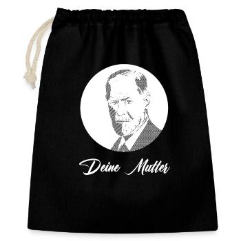 Deine Mutter - Geschenkbeutel aus Baumwolle (40 x 50 cm) - Schwarz - Vorne