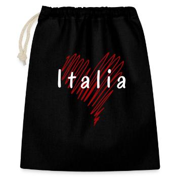 J’aime l’Italie, fierté italienne - Sac cadeau 40 x 50 cm - noir - Devant