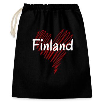 I love Finland, Finnish pride - Gift Bag 40 x 50 cm - black - Front