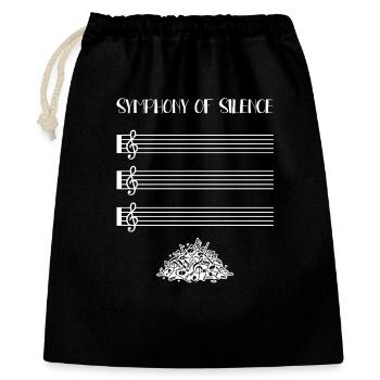 Symphony of Silence - Geschenkbeutel aus Baumwolle (40 x 50 cm) - Schwarz - Vorne