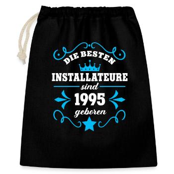 Anniversaire du plombier Né en 1995 Collègues nés - Sac cadeau 40 x 50 cm - noir - Devant