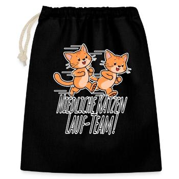 Cute Cats Running Team! - Gift Bag 40 x 50 cm - black - Front