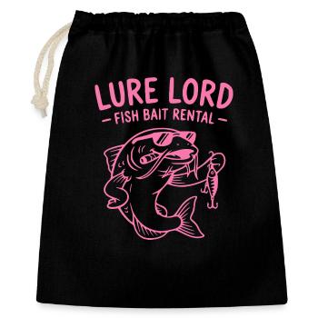 Lure Lord, Funny Angler T-Shirt, Hoodie, Socks - Gift Bag 40 x 50 cm - black - Front
