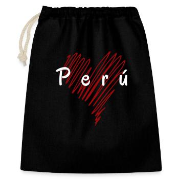 I love Peru, heart Peru - Gift Bag 40 x 50 cm - black - Front