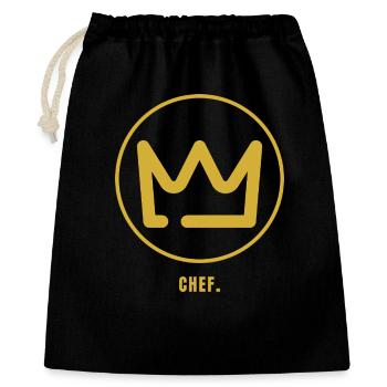 Minimalist Chef Design Gold – Cadeau pour P - Sac cadeau 40 x 50 cm - noir - Devant