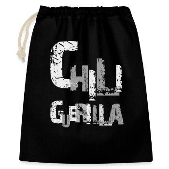 Typographie du Chili Grunge, Chili Guerrilla - Sac cadeau 40 x 50 cm - noir - Devant
