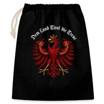 Tiroler Adler Rot Majestätisch - Geschenkbeutel aus Baumwolle (40 x 50 cm) - Schwarz - Vorne