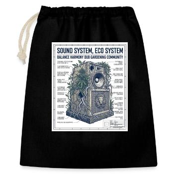 Reggae Soundsystem Eco - Sac cadeau 40 x 50 cm - noir - Devant