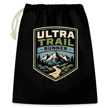Ultra Trail Runner - Geschenkbeutel aus Baumwolle (40 x 50 cm) - Schwarz - Vorne