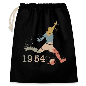 retro footballer 1954 vintage team birthday - Gift Bag 40 x 50 cm - black - Front