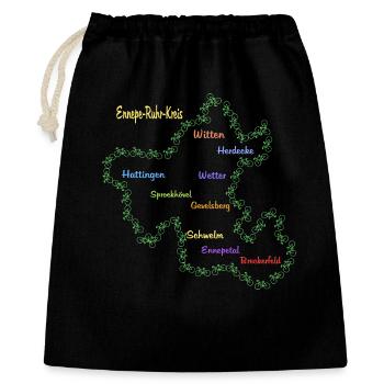 Ennepe Ruhr Kreis - Geschenkbeutel aus Baumwolle (40 x 50 cm) - Schwarz - Vorne