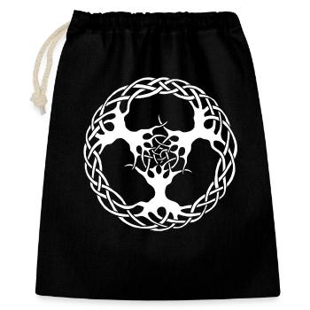 Les liens à la nature (blanc) - Sac cadeau 40 x 50 cm - noir - Devant