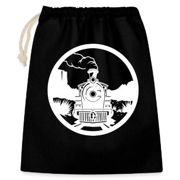 Railway Drawing - Gift Bag 40 x 50 cm - black - Front