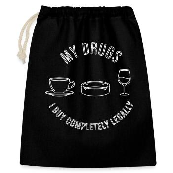 My Legal Drugs - Geschenkbeutel aus Baumwolle (40 x 50 cm) - Schwarz - Vorne