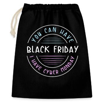 Cyber Monday shopping spree - Gift Bag 40 x 50 cm - black - Front