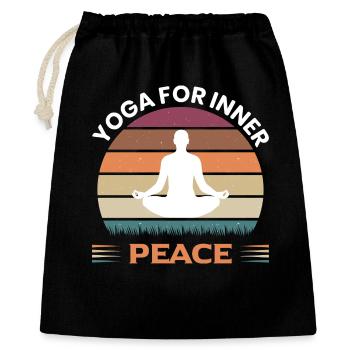 Yoga for inner peace men - Geschenkbeutel aus Baumwolle (40 x 50 cm) - Schwarz - Vorne
