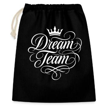 Dream Team - Geschenkbeutel aus Baumwolle (40 x 50 cm) - Schwarz - Vorne