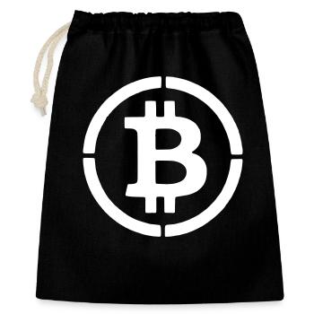 Bitcoin Logo B Symbol Stencil Vector - Gift Bag 40 x 50 cm - black - Front