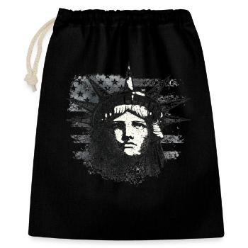 Statue of Liberty with US flag - Gift Bag 40 x 50 cm - black - Front