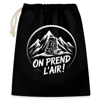 Adventure Backpacking Hiking - Gift Bag 40 x 50 cm - black - Front