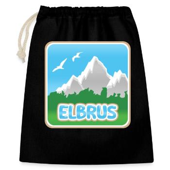 Mount Elbrus - Gift Bag 40 x 50 cm - black - Front