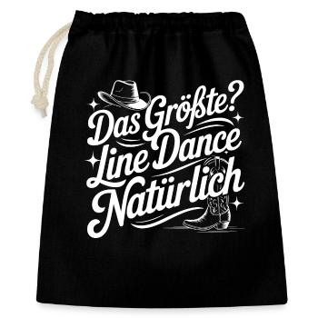 Line Dance Natürlich - Geschenkbeutel aus Baumwolle (40 x 50 cm) - Schwarz - Vorne