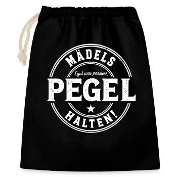 Malle 2026 Mädels egal was passiert, Pegel halten! - Geschenkbeutel aus Baumwolle (40 x 50 cm) - Schwarz - Vorne