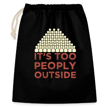 Introverti - Sac cadeau 40 x 50 cm - noir - Devant